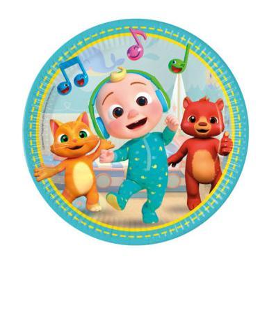 Borden Cocomelon Karton 23cm 8st, Hobby en Vrije tijd, Feestartikelen, Nieuw, Verzenden