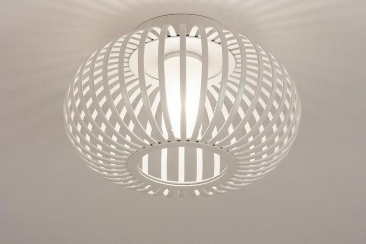 Rietveld Plafondlampen - Wit - Glas, Metaal, Huis en Inrichting, Lampen | Plafondlampen, Verzenden