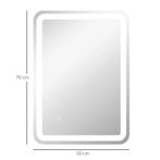 TRUUSK Badkamerspiegel LED 50 X 70 Cm Met 3 Lichtkleuren En, Huis en Inrichting, Woonaccessoires | Spiegels, Verzenden, Nieuw