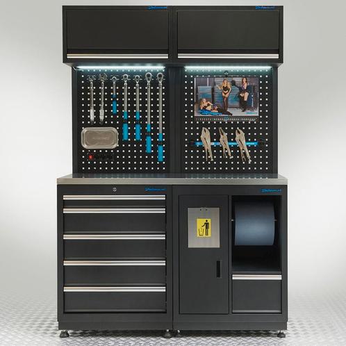 Datona Werkplaatsinrichting PREMIUM met RVS werkblad 135 cm, Doe-het-zelf en Verbouw, Werkbanken, Nieuw, Ophalen of Verzenden