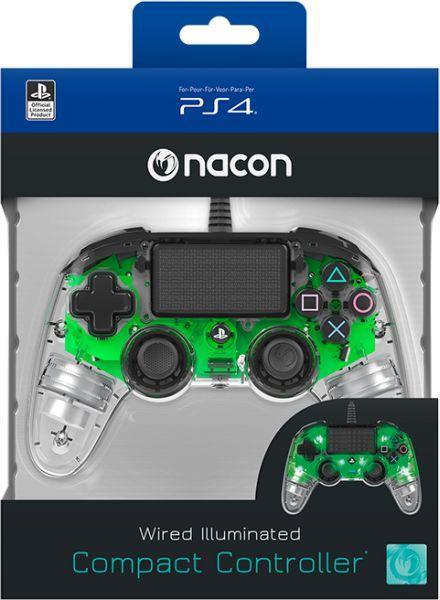 Bigben Nacon Wired Illuminated Compact Controller-Groen, Spelcomputers en Games, Spelcomputers | Sony PlayStation Consoles | Accessoires