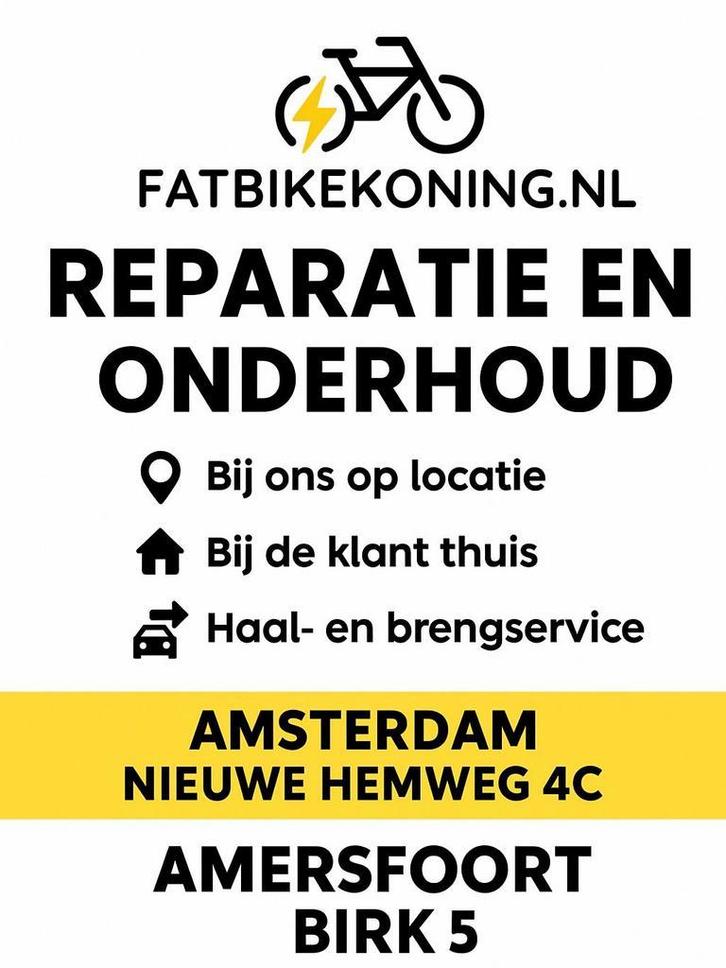 Fatbike reparatie &amp; onderhoud bij FatbikeKoning.nl, Fietsen en Brommers, Elektrische fietsen, Nieuw, Minder dan 47 cm, Overige merken