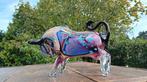 sculptuur, Handgemaakt glazen stier - 13 cm - glas massief, Antiek en Kunst