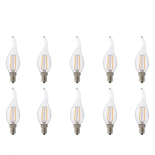 Voordeelpak LED Lamp 10 Pack - Kaarslamp - Filament Flame -, Huis en Inrichting, Lampen | Losse lampen, Led-lamp, Nieuw, E14 (klein)