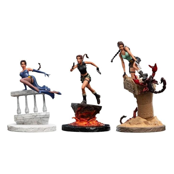 Tomb Raider Mini Statue Lara Croft: Complete Set (3), Verzamelen, Film en Tv, Nieuw, Ophalen of Verzenden