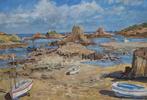 Arnoud Paashuis (1912-1974) - Mediterraans strand tafereel, Antiek en Kunst, Kunst | Schilderijen | Klassiek