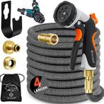 Flexibele Tuinslang - Inc. sproeikop - 45 meter - Antraciet, Verzenden, Zo goed als nieuw