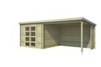 Outdoor Life Blokhut Manuel Groen Geïmpregneerd 600 x 275 cm, Nieuw