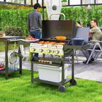 TRUUSK Gasgrill 12 KW 4+1 Brander BBQ Grillwagen Van Roestvr, Tuin en Terras, Houtskoolbarbecues, Verzenden, Nieuw, TRUUSK