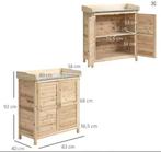 Houten Tuinkast 83x40x92 cm – Buitenopbergkast met Werkblad, Verzenden, Nieuw