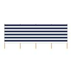 Strand windscherm 3 meter blauw wit, Nieuw, Verzenden