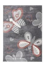 Kindervloerkleed | Happy | Vlinders | Multikleur | 80x150 cm, Verzenden, Nieuw