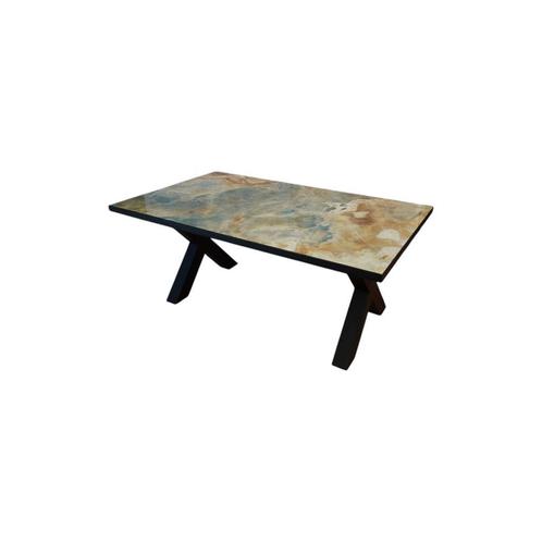 EETTAFEL Marmerlook ocean marble, Huis en Inrichting, Tafels | Eettafels, 50 tot 100 cm, 200 cm of meer, Rechthoekig, Vijf personen of meer