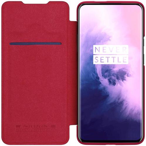 Nillkin OnePlus 7T Pro Flip Case Qin Rood, Telecommunicatie, Mobiele telefoons | Hoesjes en Frontjes | Overige merken, Nieuw, Verzenden