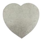 placemat koehuid hart grijs 39cm, Verzenden, Nieuw