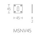 Sleutelplaatje TIMELESS MSNV45 messing ongelakt, Nieuw