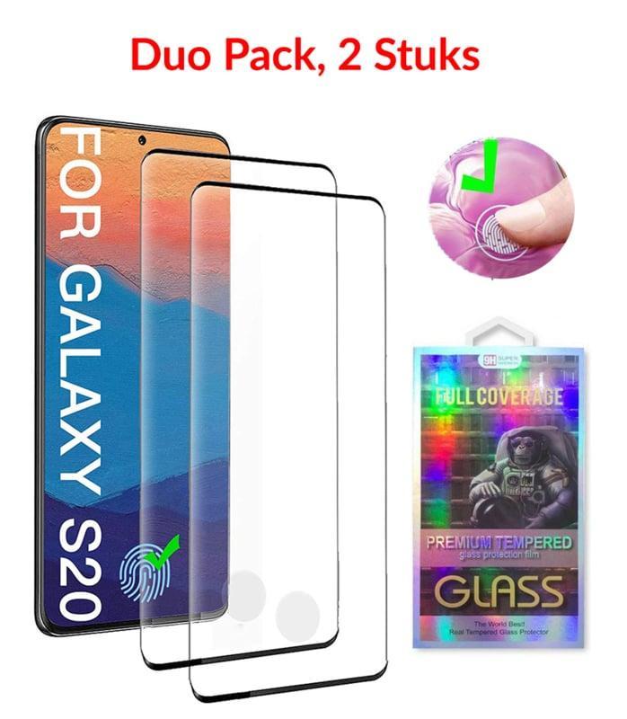 2 STUKS Galaxy S20 Ultra Case Friendly 3D Tempered Glass Scr, Telecommunicatie, Mobiele telefoons | Hoesjes en Frontjes | Samsung