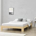 Houten bed Raisio met bedbodem 140x200 cm houtkleurig, Huis en Inrichting, Slaapkamer | Bedden, Nieuw, Verzenden