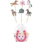 Cupcake Decoratie Set Happy Horses (6st), Ophalen of Verzenden, Nieuw
