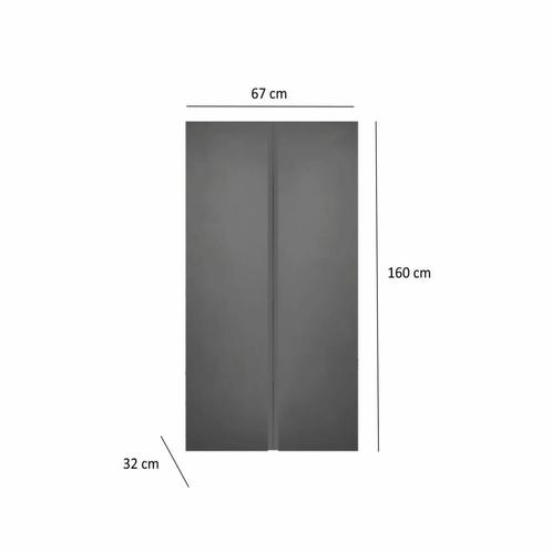 Kolomkast Sanicare Q7 2-Deurs Soft-Closing Greeploos, Huis en Inrichting, Badkamer | Badkamermeubels, Ophalen of Verzenden