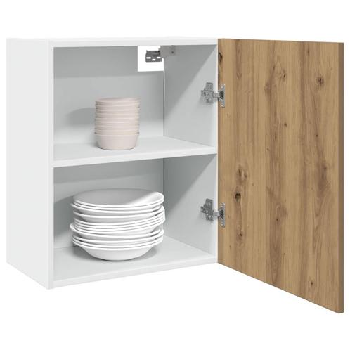 vidaXL Hangkasten 2 st 50x31x60 cm bewerkt hout artisanaal, Huis en Inrichting, Keuken | Keukenelementen, Bruin, Nieuw, Verzenden