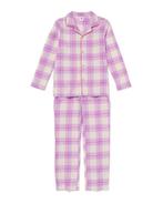 HEMA Kinderpyjama flanel ruiten lila, Verzenden, Nieuw