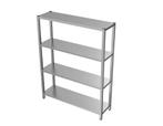 Unninox Voorraadrek | RVS | 4 Schappen | 1400x400x1800mm, Ophalen of Verzenden, Nieuw in verpakking