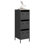vidaXL buffetkast 39x35x103,5 cm staal zwart, Huis en Inrichting, Verzenden, Nieuw, Metaal
