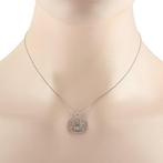 Ketting met hanger - 14 karaat Witgoud, 14K Wit Goud 0,30 ct