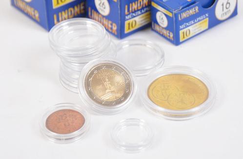 Lindner muntcapsules maten van 14 t/m 50 mm Aanbieding, Postzegels en Munten, Munten en Bankbiljetten | Toebehoren, Verzamelmap