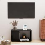 vidaXL Tv-meubel 60x24x32 cm bewerkt hout zwart, Huis en Inrichting, Verzenden, Nieuw, 50 tot 100 cm, Minder dan 25 cm
