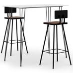 vidaXL 3-delige Barset wit, Huis en Inrichting, Complete eetkamers, Verzenden, Nieuw