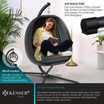 KESSER® Egg Hangstoel met Standaard - Tot 150kg - Antraciet, Verzenden, Nieuw