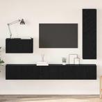 vidaXL Tv-meubelset 4 pcs Zwart eiken 200 x 30 x 30 cm, Verzenden, Nieuw, 200 cm of meer, Minder dan 100 cm