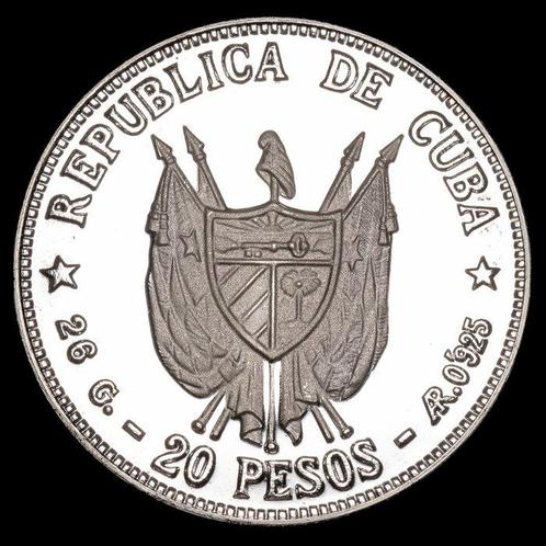 De Antillen. 20 Pesos 1977 - Maximo Gomez - Carga al Machete, Postzegels en Munten, Munten | Europa | Niet-Euromunten
