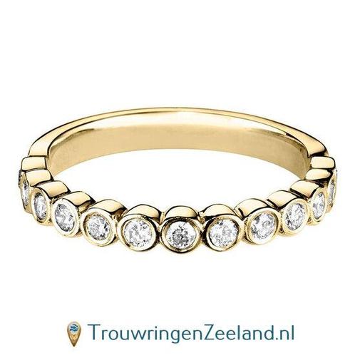 Aanschuifring in 9/18 karaat geelgoud Vlakke-vorm met 15 ..., Sieraden, Tassen en Uiterlijk, Ringen, Verzenden