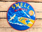 Shell Marine - Vintage Emaille Bord, Verzamelen, Verzenden, Nieuw