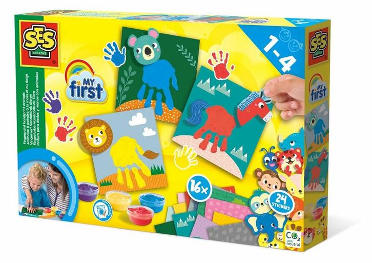 SES Creative My first - Vingerverf handafdruk dieren, Kinderen en Baby's, Speelgoed | Educatief en Creatief, Knutselen, Nieuw
