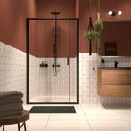 Tweedelige schuifdeur in nis helder veiligheidsglas met, Ophalen of Verzenden, Nieuw, Douche