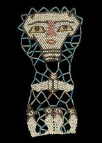 Oud-Egyptisch Faience Kralen-mummemasker met vier zonen van