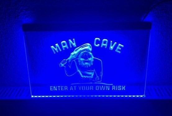 Mancave neon bord lamp LED verlichting reclame lichtbak XL *, Verzamelen, Merken en Reclamevoorwerpen, Nieuw, Verzenden