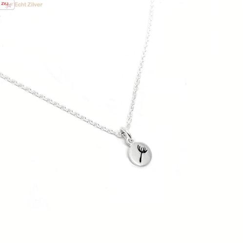 Zilveren mini dandelion ketting, Sieraden, Tassen en Uiterlijk, Kettingen, Nieuw, Verzenden