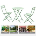 TRUUSK Bistroset 3-delig - Inklapbare Bistrotafel met 2 Stoe, Tuin en Terras, Tuinsets en Loungesets, Verzenden, Nieuw