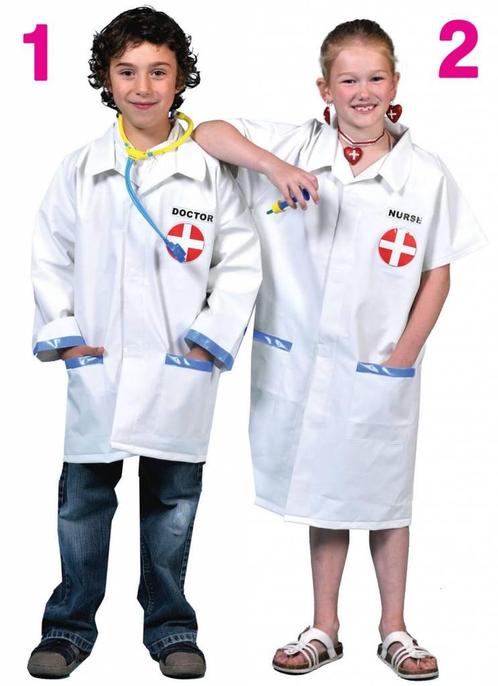 Dokter-Verpleegster verkleedset kind, Hobby en Vrije tijd, Feestartikelen, Ophalen of Verzenden