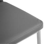 2dekans | tectake® - set van 4 eetkamerstoelen Julien grijs, Ophalen of Verzenden, Zo goed als nieuw, Grijs