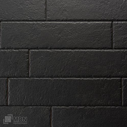 Mat zwarte bricks tegels recht, wildverband en visgraat 7x28, Doe-het-zelf en Verbouw, Tegels, Nieuw, 10 m² of meer, Keramiek