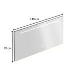 Badkamerspiegel Xenz Bardolino 140x70 cm met Horizontale, Ophalen of Verzenden, Nieuw