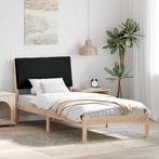 vidaXL Bedframe Bruin en zwart 100 x 200 cm Massief, Huis en Inrichting, Slaapkamer | Bedden, Verzenden, Nieuw, Bruin, Hout