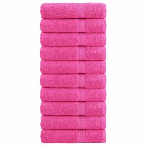 vidaXL Badhanddoeken SOLUND 10 st 600 g/m² 70x140 cm roze, Huis en Inrichting, Badkamer | Badtextiel en Accessoires, Roze, Nieuw