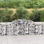 vidaXL Schanskorven 5 st gewelfd 300x50x80/100 cm, Tuin en Terras, 100 cm of meer, Verzenden, Nieuw, Metaal